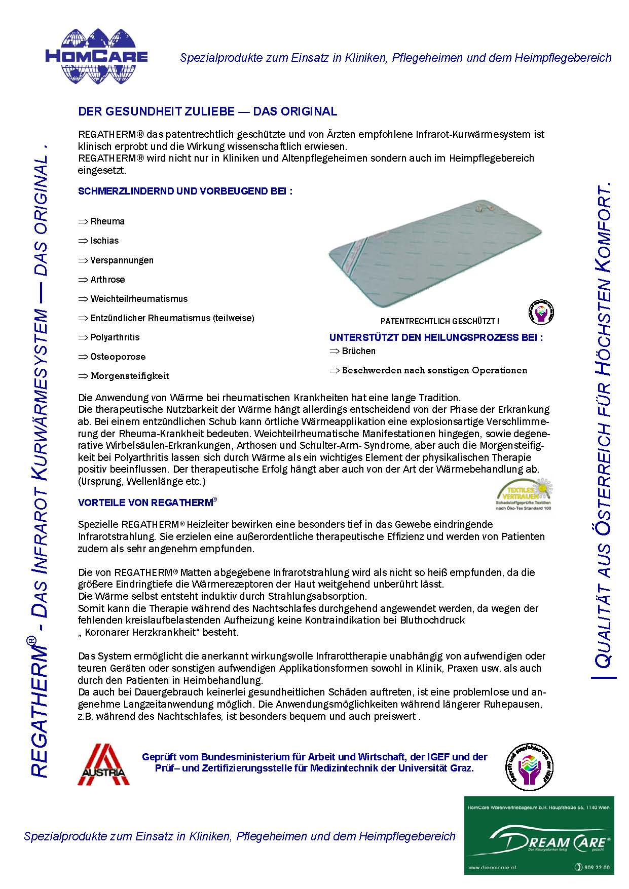 GEWAPLUS®- Das Infrarot Kurwärmesystem (vormals REGATHERM®)