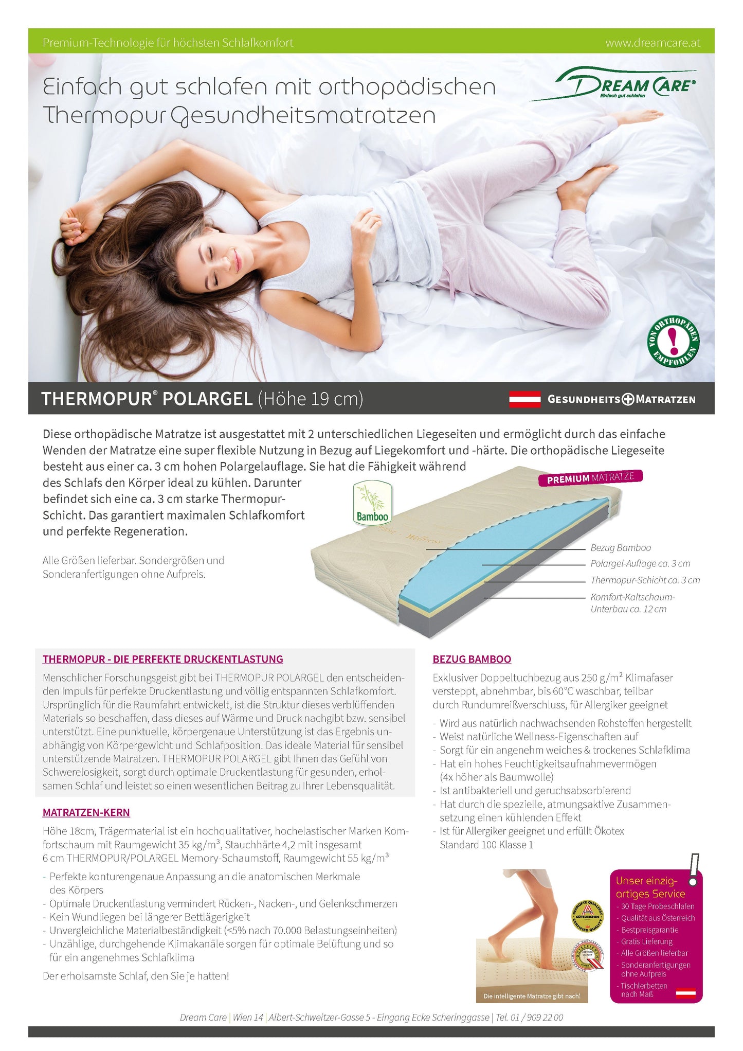 THERMOPUR® POLARGEL Bamboo (Höhe 19 cm)